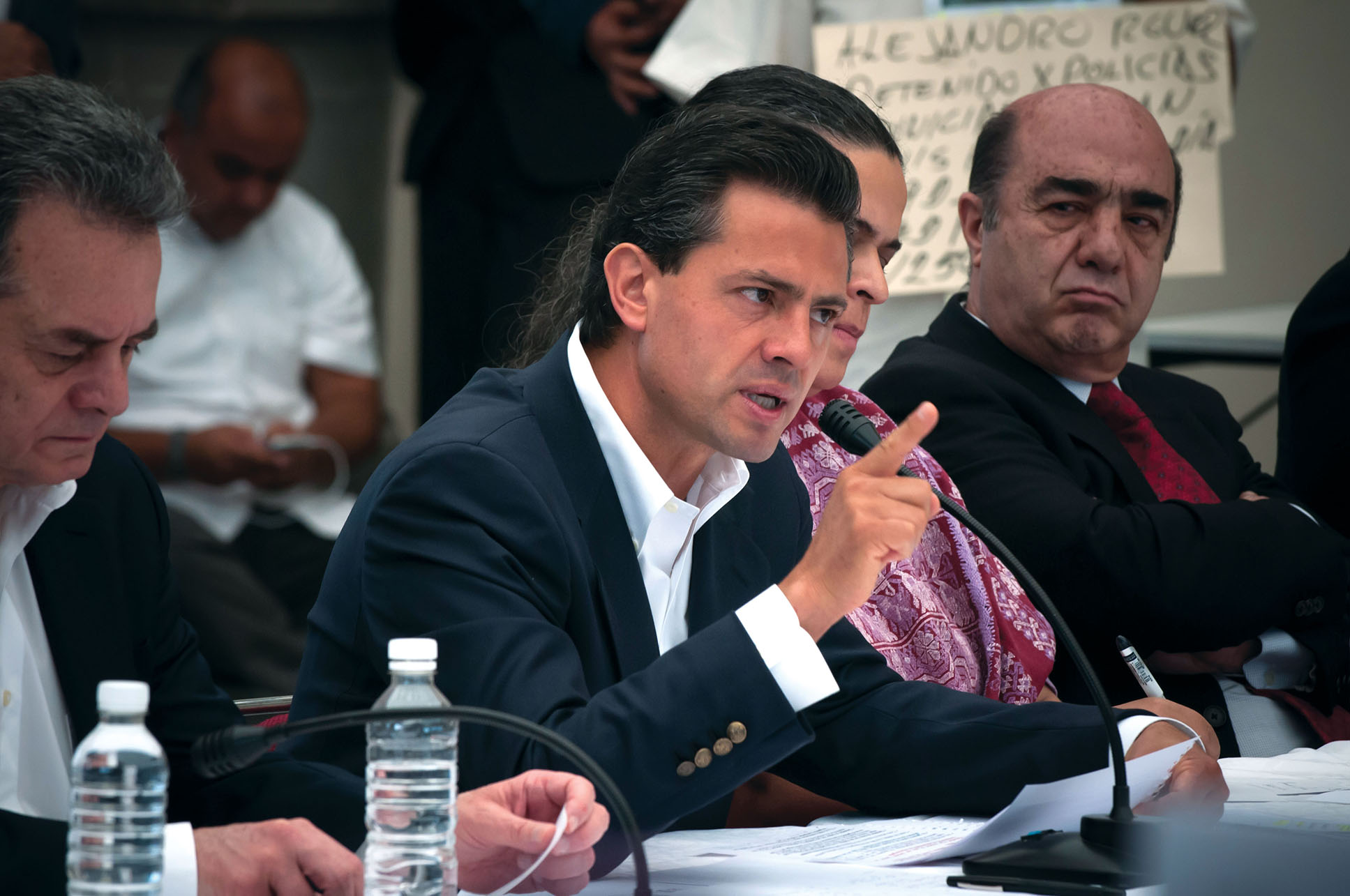 Mexico’s president, Enrique Peña Nieto, at a press conference in 2014. (Photo by Eneas de Troya.)
