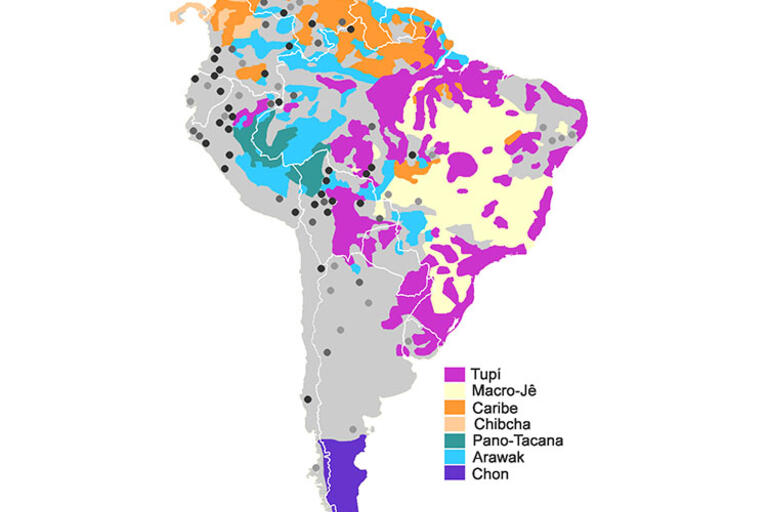 Map of South America 