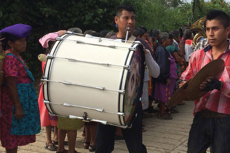 Conmemoración de una ceremonia religiosa nahua.