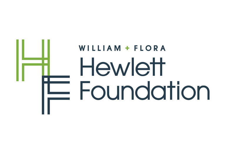 Letters H & F in front of the words Willian + Flora Hewlett Foundation