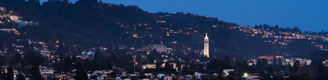 View of UC Berkeley and the Campanile from Albany. (Photo by David Abercrombie.)