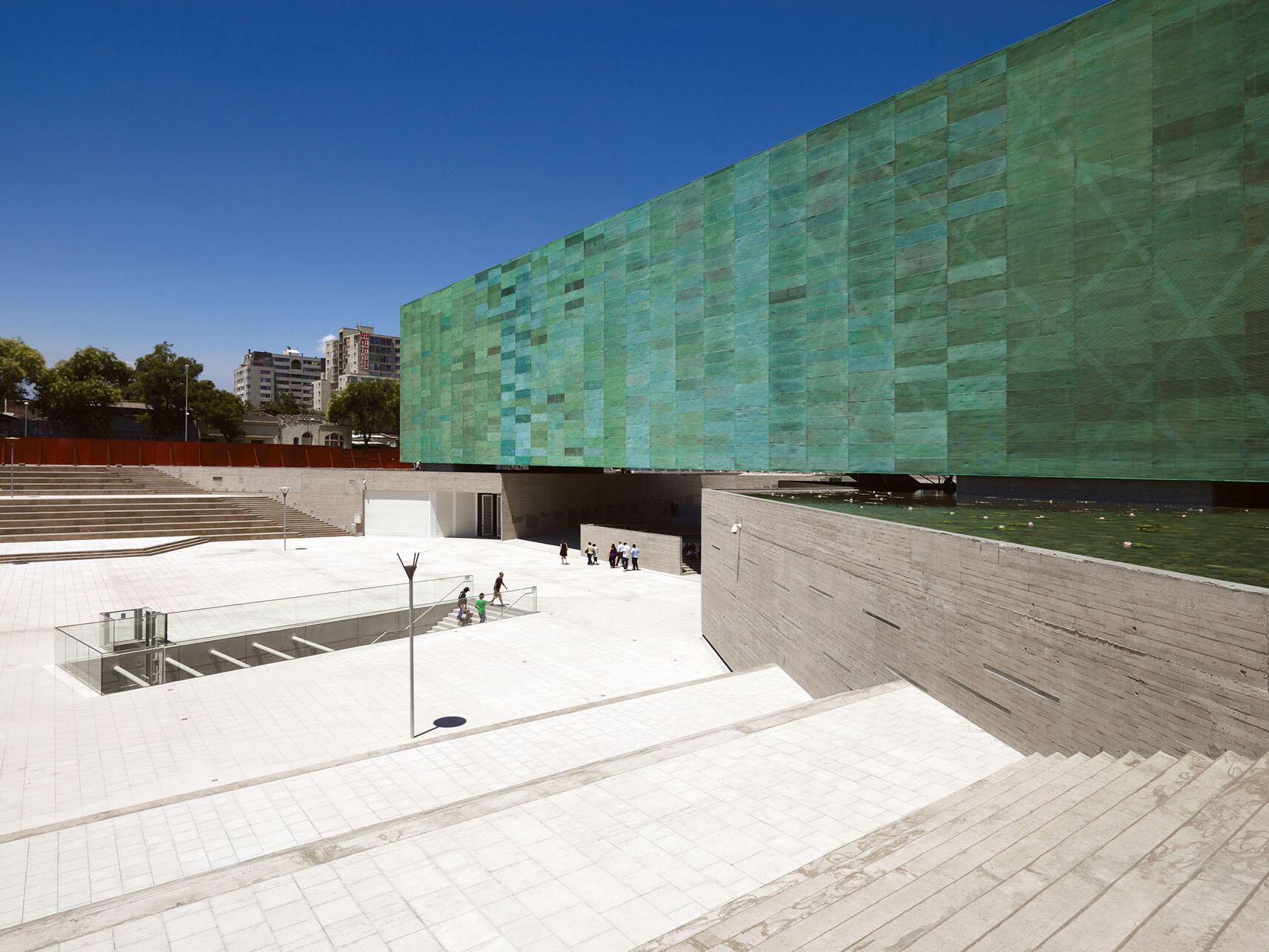 The modern glass structure of Chile’s Museo de la Memoria y los Derechos Humanos. (Photo by Cristobal Palma.)