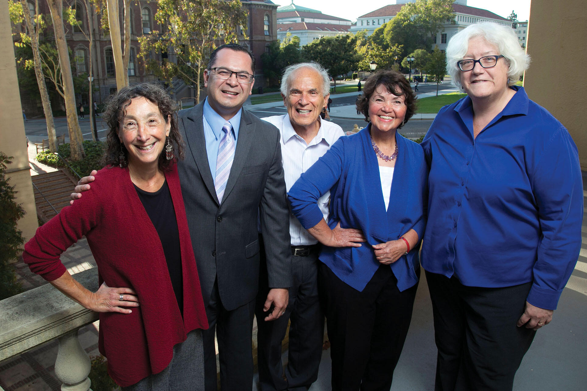 Karen Musalo, V. Manuel Pérez, Harley Shaiken, Beatriz Manz, and Rosemary Joyce. (Photo by Jim Block.)