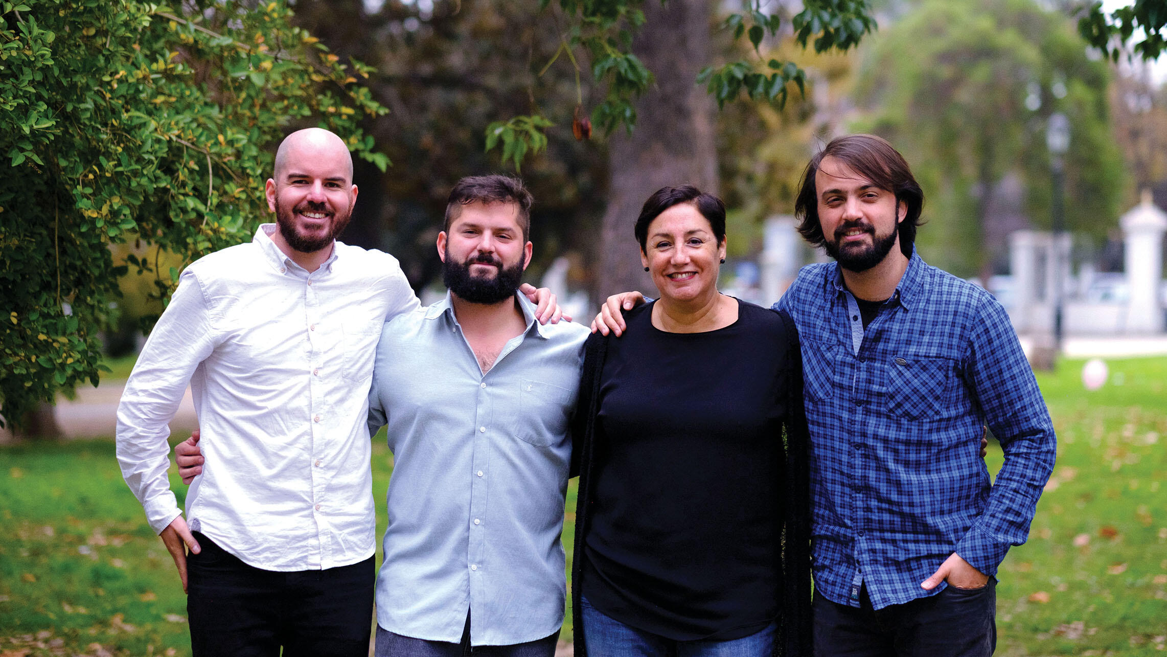  Giorgio Jackson, Gabriel Boric, Beatriz Sánchez, and Jorge Sharp, the current mayor of Valparaíso. (Photo by Fernando Ramírez.)