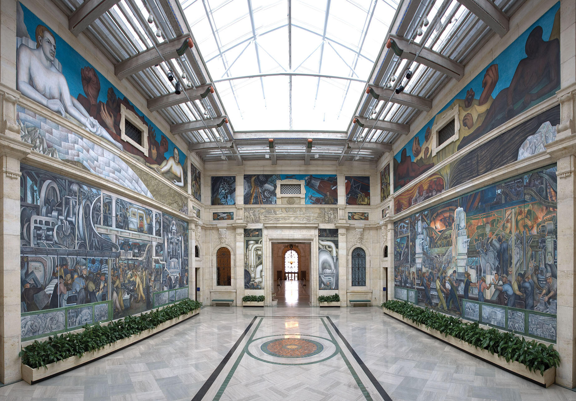 The Rivera Court at the Detroit Institute of Arts. (Photo courtesy of the Detroit Institute of Arts.)