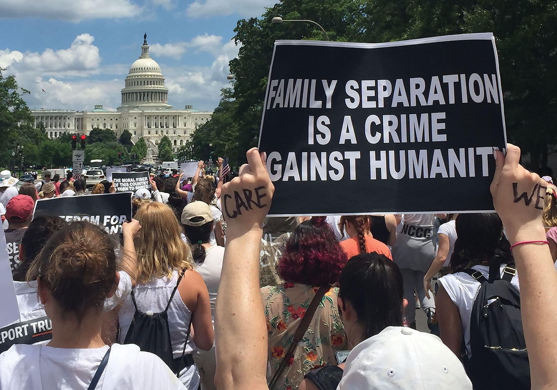 A protest against the Trump Administration’s immigration policies, June 2018. (Photo by Sarah Mirk.)