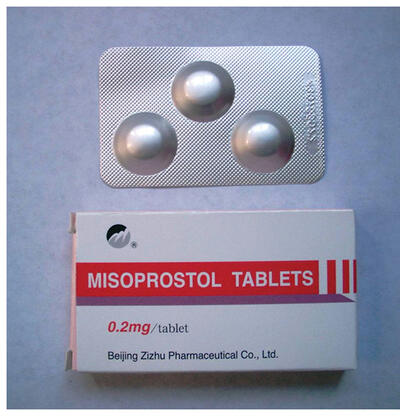 A blister pack of pills of Misoprostol, originally an ulcer medication, which can be used for non-surgical, first-trimester abortions. (Photo courtesy of sexinfoonline.)