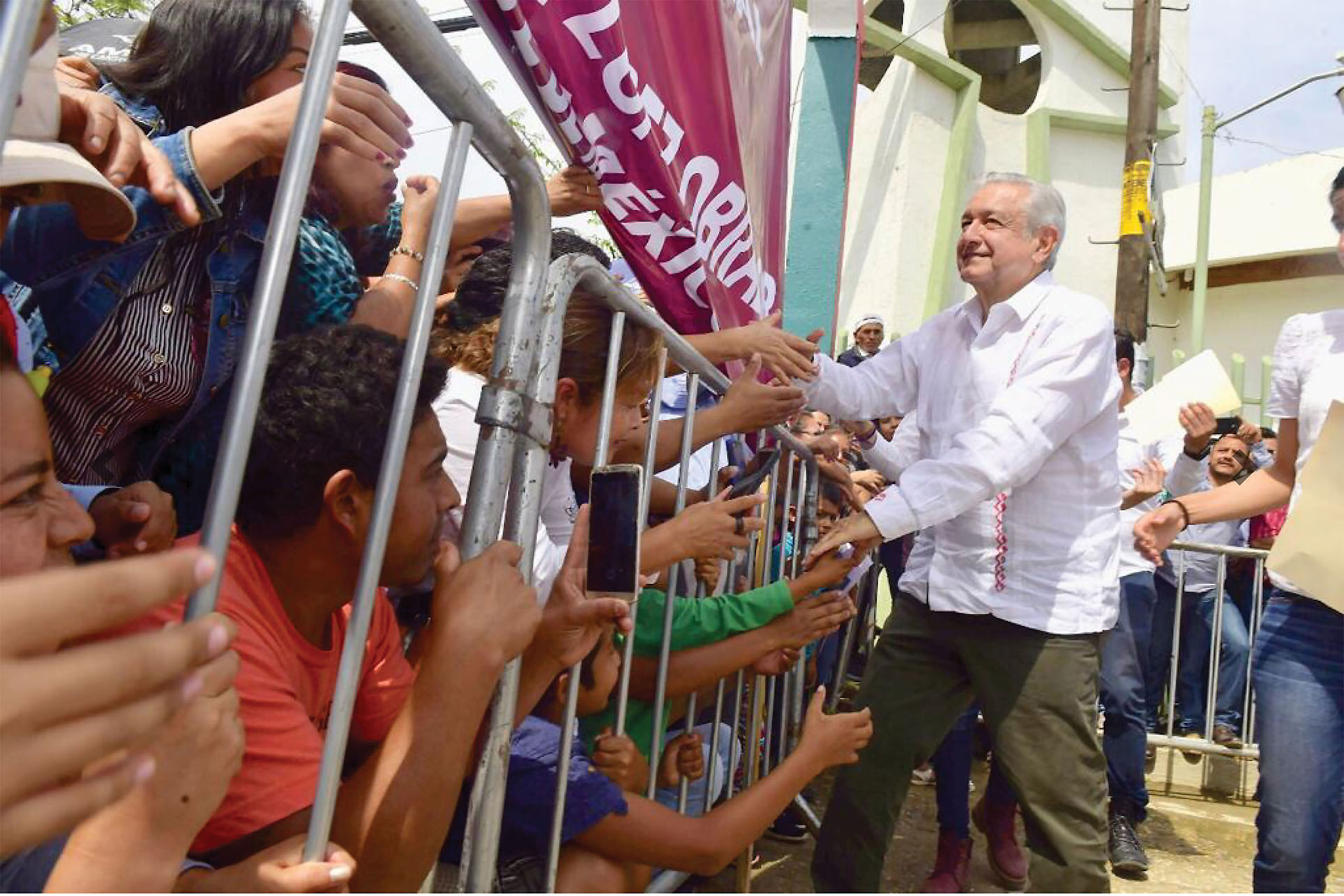 Andrés Manuel López Obrador, President of Mexico, greets supporters in August 2019.